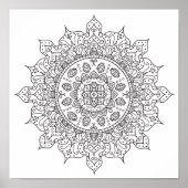 Kleur Pagina Zijderoute Mandala Poster (Voorkant)