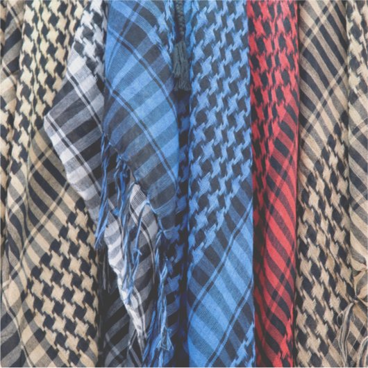 Kleur Palestinian Keffiyeh Sticker (Voorkant)