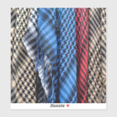 Kleur Palestinian Keffiyeh Sticker (Vel)