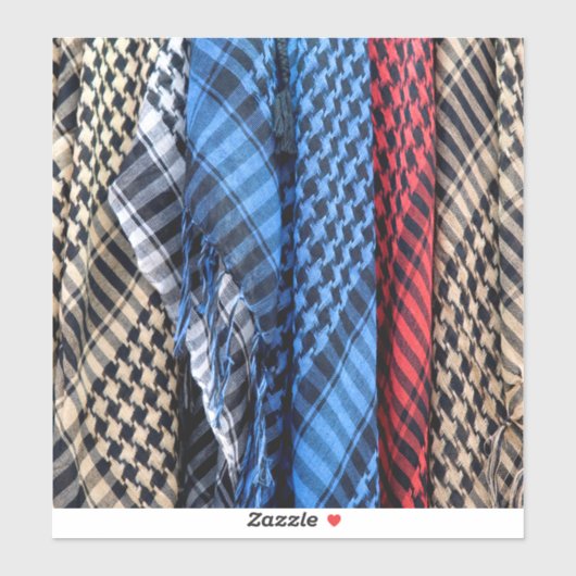 Kleur Palestinian Keffiyeh Sticker (Vel)