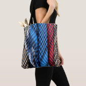 Kleur Palestinian Keffiyeh Tote Bag (Dichtbij)
