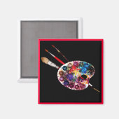 KLEUR PALETTE, schilderkunstenaar Magneet (Voorkant / Achterkant)