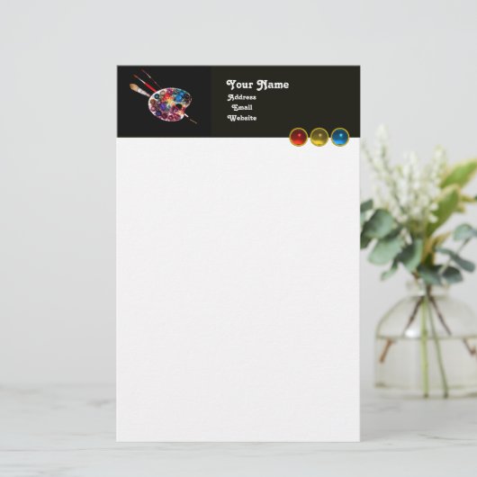 KLEUR PALETTE, wit Briefpapier (Staand voorkant)