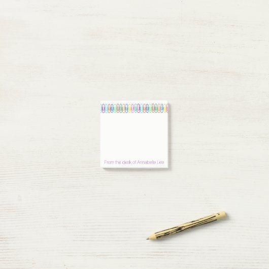 Kleur Paperclips Post-it® Notes (Op bureau)
