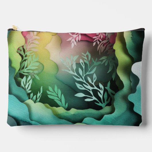 Kleur Papercut Design Accessoire Zakje Reiszak Etui (Voorkant)