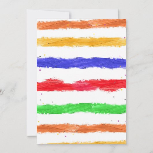 Kleur Partij Licht Uitnodiging bewerkbare uitnodig (Achterkant)