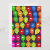 Kleur party uitnodigingen 8e jongen ballonnen mons (Achterkant)