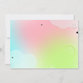 Kleur Party Verjaardag Uitnodiging (Achterkant)