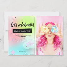 Kleur Party Verjaardag Uitnodiging