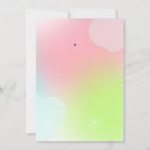 Kleur Party Verjaardag Uitnodiging (Achterkant)