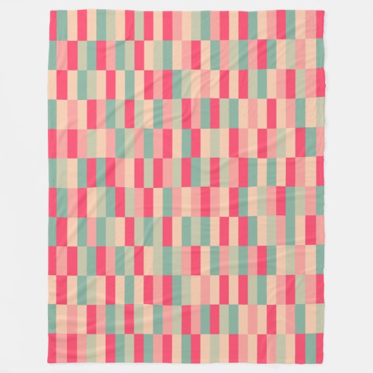 Kleur Patchwork Patroon 151214c Fleece Deken (Voorkant)