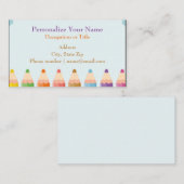 Kleur Pencils Artist School Leerleraar Visitekaartje (Voorkant / Achterkant)