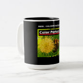 Kleur perfect Gifts Advertisement Bumblebee Nectar Tweekleurige Koffiemok (Voorkant links)