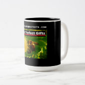 Kleur perfect Gifts Advertisement Bumblebee Nectar Tweekleurige Koffiemok (Voorkant rechts)