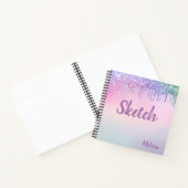 Kleur plakband Glitter Stapelt Monogram Sketchbook Notitieboek (Binnen)