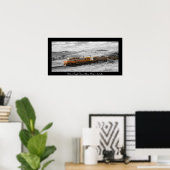 Kleur-plashfoto - Reizigeruitgang buitenzijde Poster (Thuiskantoor)