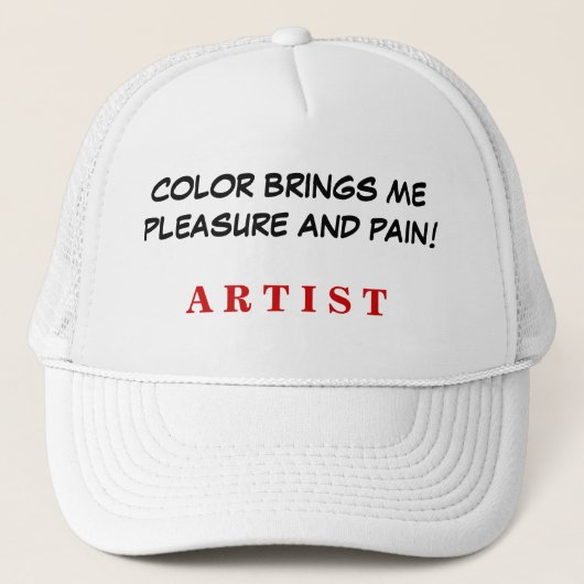 KLEUR PLEZIER EN PIJN cap Trucker Pet (Voorkant)