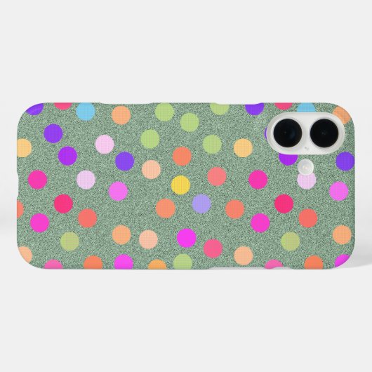 Kleur Poka Dot Case-Mate iPhone Case (Achterkant (horizontaal))