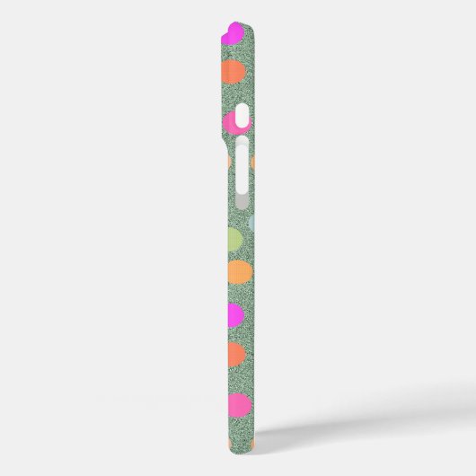 Kleur Poka Dot Case-Mate iPhone Case (Achterkant / Links)