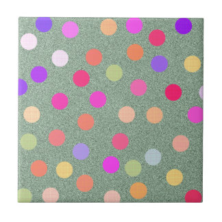 Kleur Poka Dot Tegeltje