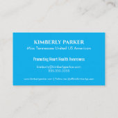 Kleur Pop Blauwe Gradient Visitekaartje (Achterkant)