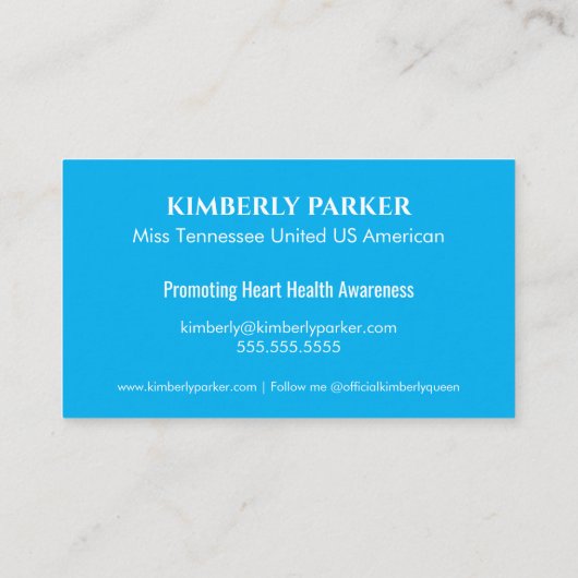 Kleur Pop Blauwe Gradient Visitekaartje (Achterkant)