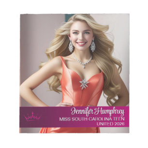 Kleur Pop Custom Pageant Autograph Pad Notitieblok