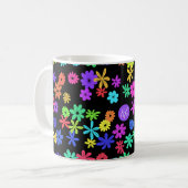 Kleur Pop Cute Flowers Personalized Coffee Mok (Voorkant links)