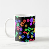 Kleur Pop Cute Flowers Personalized Coffee Mok (Links)