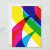 Kleur Pop Flat Save The Date Kaart (Achterkant)