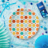 Kleur Pop Happy Dots Feest Papieren Bord (Feest)