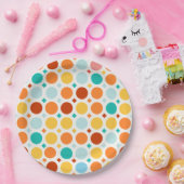 Kleur Pop Happy Dots Feest Papieren Bord (Feest)