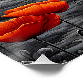 Kleur-Pop Hillside at Sunset – Artistic Landscape Perfect Poster (Hoek)