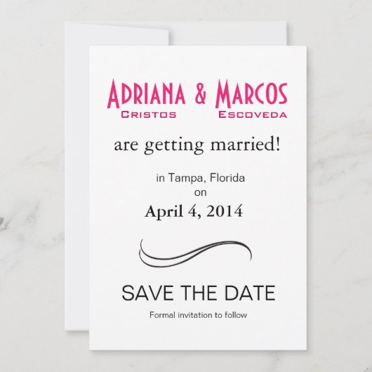 Kleur Pop instripe Handtekening Opslaan Datum fusc Kaart (Achterkant)