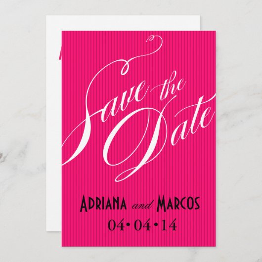 Kleur Pop instripe Handtekening Opslaan Datum fusc Kaart (Voorkant / Achterkant)