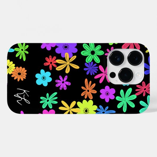 Kleur Pop Leuke Bloemen Gepersonaliseerde Telefoon Case-Mate iPhone Case (Achterkant (horizontaal))