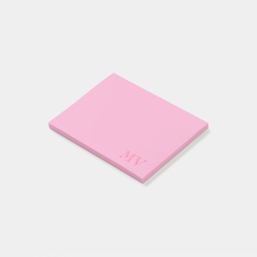 Kleur Pop Monogram Post-It Notities Post-it® Notes (Schuin)