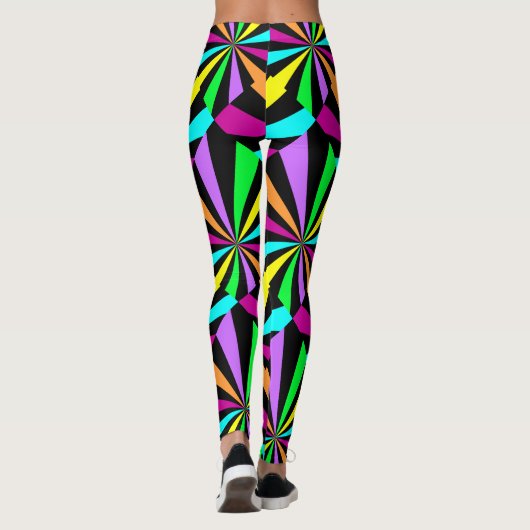 Kleur Pop Neon Leggings (Achterkant)