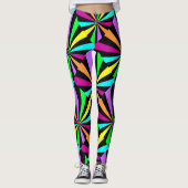 Kleur Pop Neon Leggings (Voorkant)