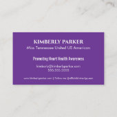 Kleur Pop Paarse Gradient Visitekaartje (Achterkant)