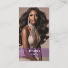 Kleur Pop Paarse Gradient Visitekaartje