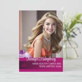 Kleur Pop Pageant Autograph Kaart