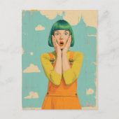 Kleur Pop Retro Shock Briefkaart (Voorkant)