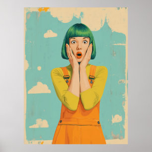 Kleur Pop Retro Shock Poster