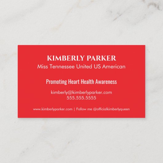 Kleur Pop Rode Gradiënt Visitekaartje (Achterkant)