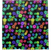 Kleur Pop Schattige Bloemen Douchegordijn (Voorkant)