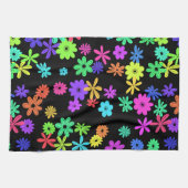 Kleur Pop Schattige Bloemen Keukenhanddoek (Horizontaal)