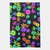 Kleur Pop Schattige Bloemen Keukenhanddoek (Verticaal)