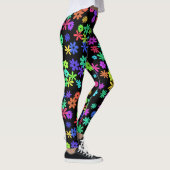 Kleur Pop Schattige Bloemen Leggings (Rechts)