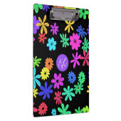 Kleur Pop Schattige Flowers Gepersonaliseerd Klemb Klembord (Rechts)